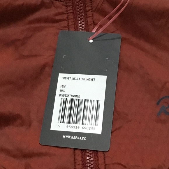 Rapha Mens Brevet Insulated HI VIZ Winter Jacket (Red Brick) - Picture 4 of 9